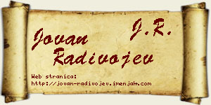 Jovan Radivojev vizit kartica